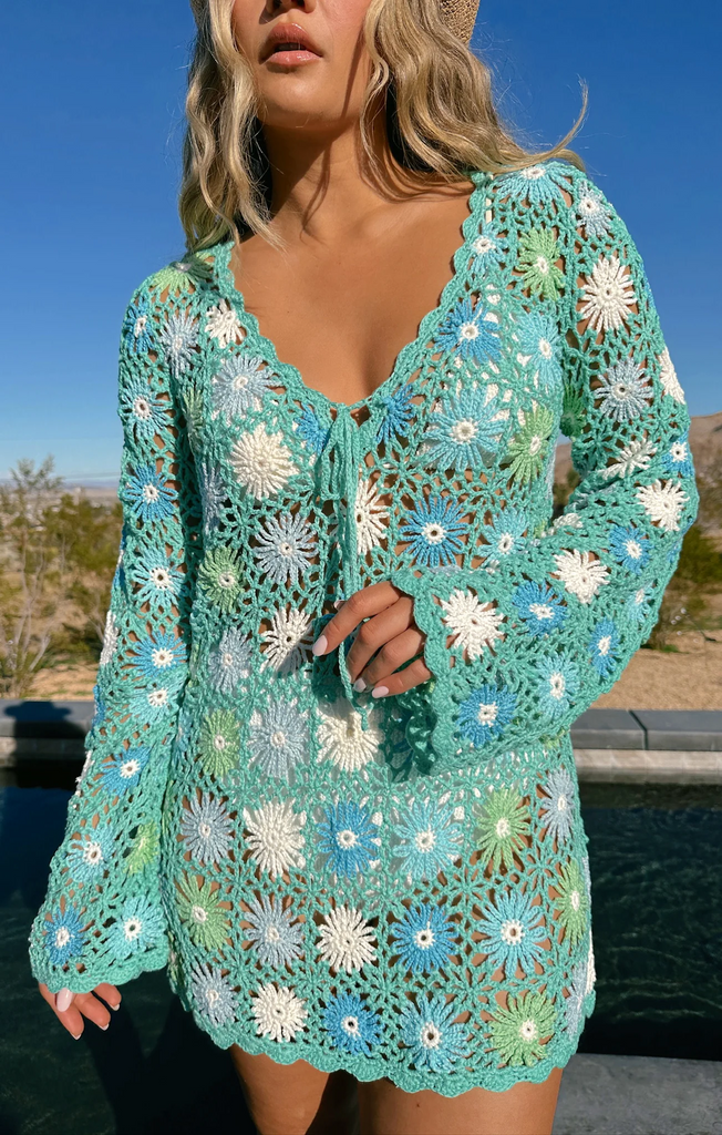 NEW Vacay Mini Cover Up in Blue Multi by Show Me Your MuMu