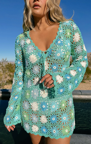 NEW!! Vacay Mini Cover Up in Blue Multi by Show Me Your MuMu