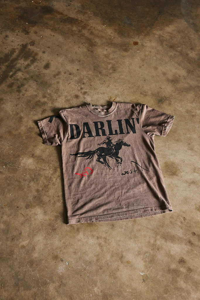 NEW!! Bronc Short Sleeve Tee in Brown by DARLIN' Brand