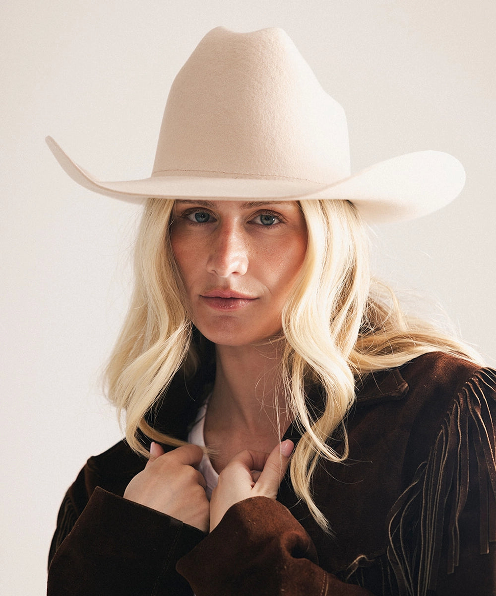 Teddy Cattleman Cowboy Hat in Cream