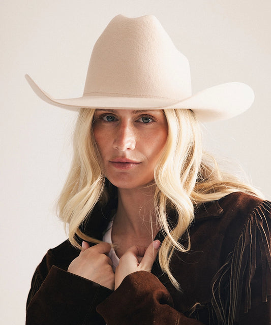 Teddy Cattleman Cowboy Hat in Cream