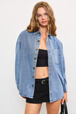 NEW!! Oversized Washed Denim Shirt