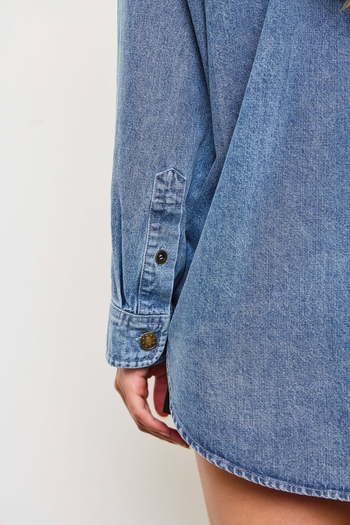 NEW!! Oversized Washed Denim Shirt