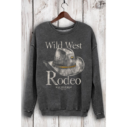 Wild West Rodeo Sweatshirt in Mineral Black