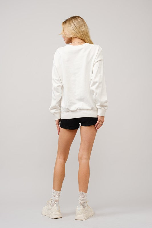 NEW!! Santa Baby Sweatshirt in White