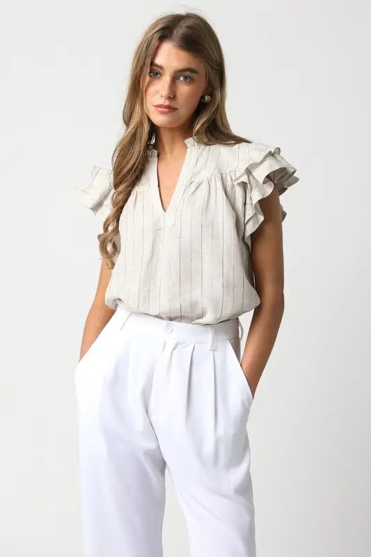 Dani Linen Blouse Stripe