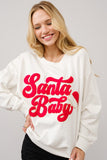 NEW!! Santa Baby Sweatshirt in White