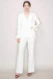 AS SEEN ON ASHLEE NICHOLS!! Rhinestone Bow Cut Out Blazer in White