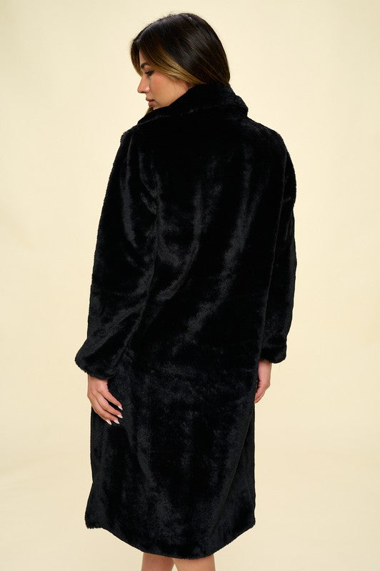 NEW!! The "Destined for Fame" Faux Fur Jacket in Black