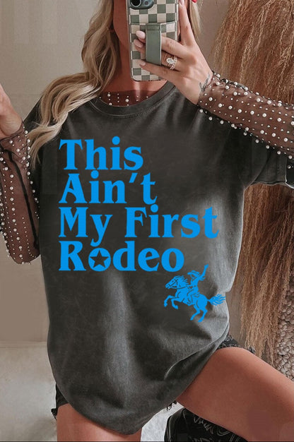 First Rodeo Graphic Tee in Charcoal