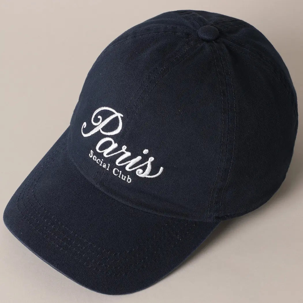 NEW!! Paris Social Club Baseball Cap in Navy