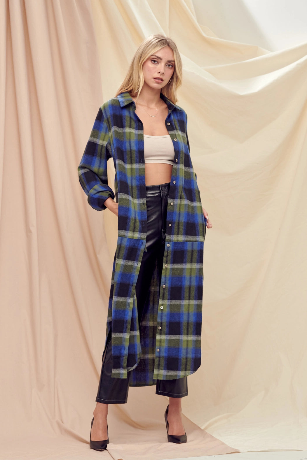 NEW!! "Woodlands" Oversized Plaid Duster