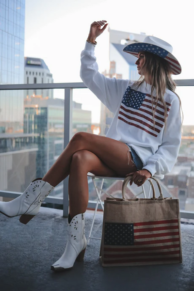 BEST SELLER!! American Flag Stanley Sweatshirt by Show Me Your Mumu