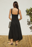 BEST SELLER!! The "Bonjour" Midi Dress in Black