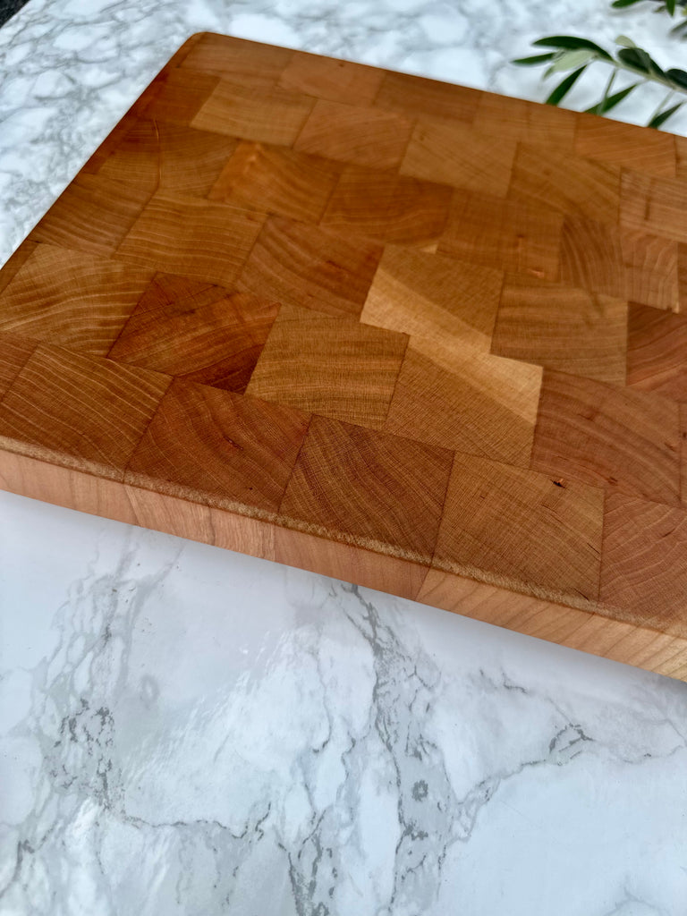 IN STOCK!! End Grain "BAR TOP" Size Cutting Board in Cherry- 2 Sizes