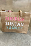 NEW!! "Sunrise" Straw Tote by BTB Los Angeles