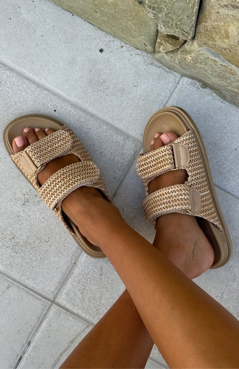 FINAL SALE Tuscany Raffia Slide