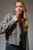 NEW!! Denim Leopard Print Jacket