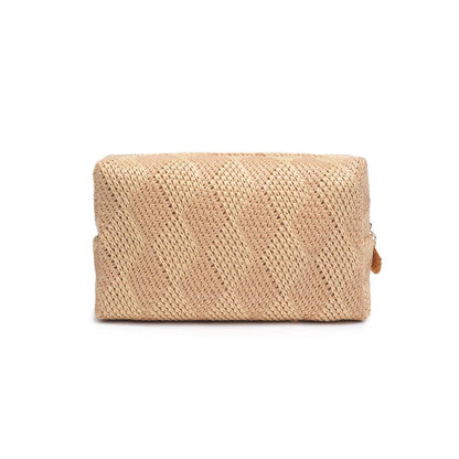 "Breeze" Woven Straw Travel Pouch