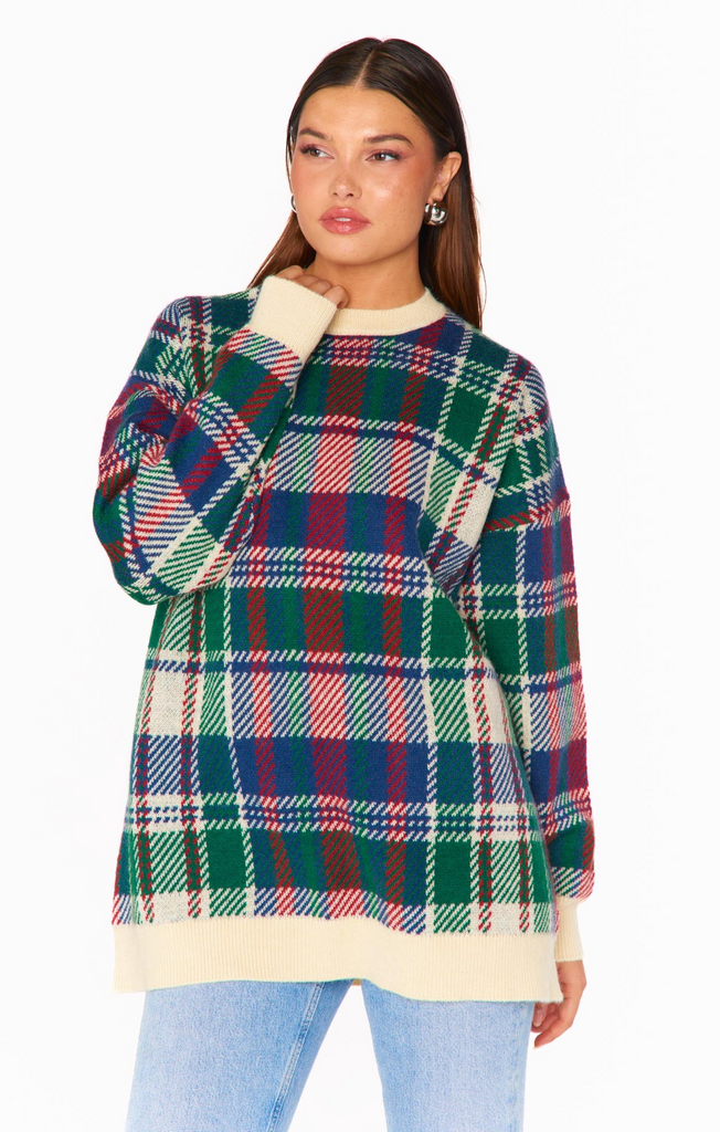 NEW!! "Plaid Ember Tunic" Sweater by Show Me Your Mumu