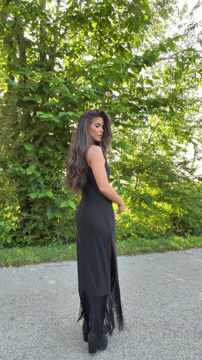 Houston Fringe Midi Dress