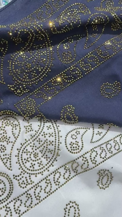 NEW!! Rhinestone Bandana in White