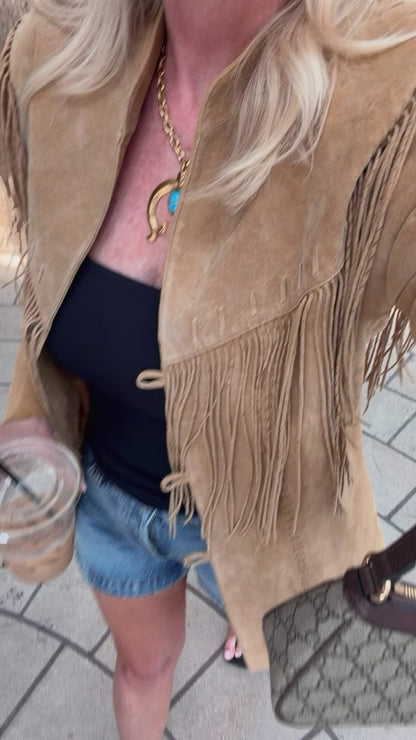 Vintage Scully Suede Fringe Jacket Size M