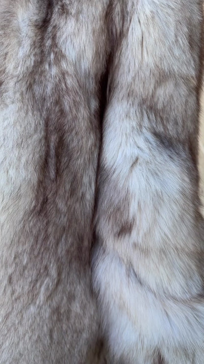 #106 Vintage Blue Fox Jacket Size Medium