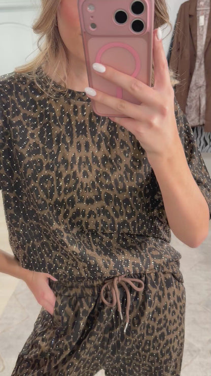 NEW!! "Luxe Leopard" Rhinestone Lounge Set