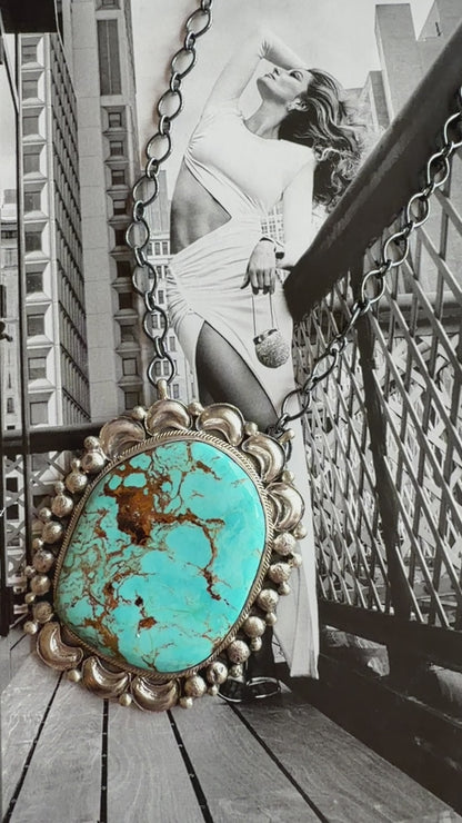 The “Dandelion" Kingman Turquoise and Sterling Silver Necklace
