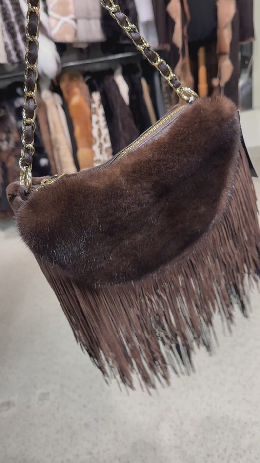 NEW!! Vintage Mink Fringe Purse in 3 Colors
