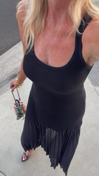 Cannes Black Midi Dress