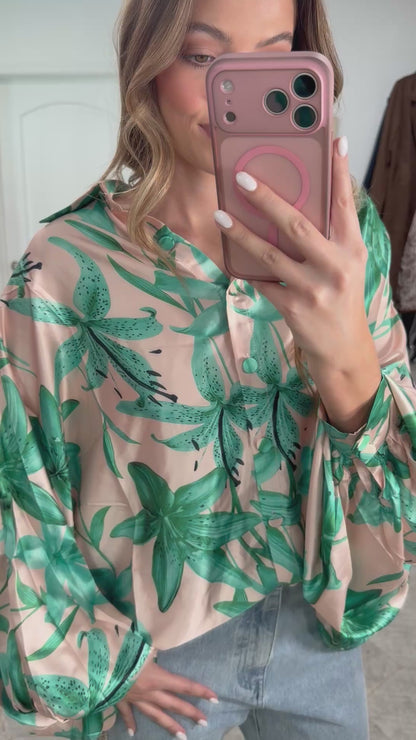 NEW!! Palm Beach Satin Top