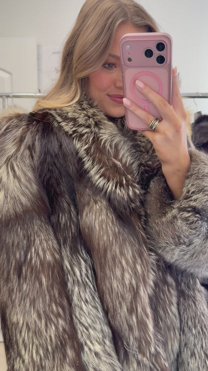 #2 Vintage Silver Fox Jacket Size Medium