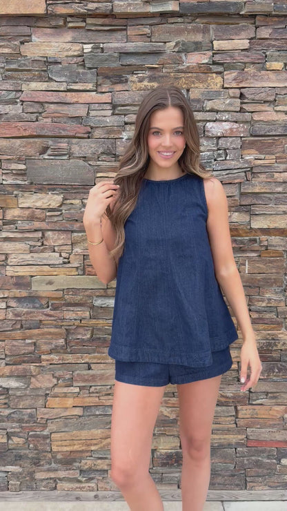 Desert Muse Denim Set in Dark Wash
