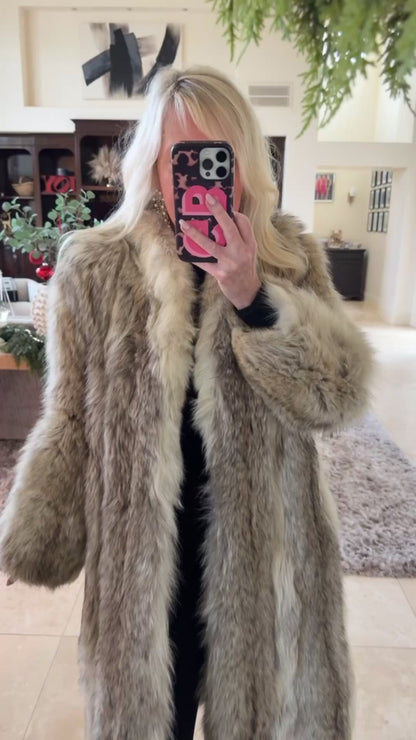 #27 Vintage Coyote Fur Coat