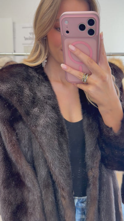 #20 Vintage Ranch Mink Coat Size S/M