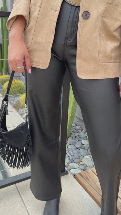 The Colette Suede Oversized Blazer - Beige