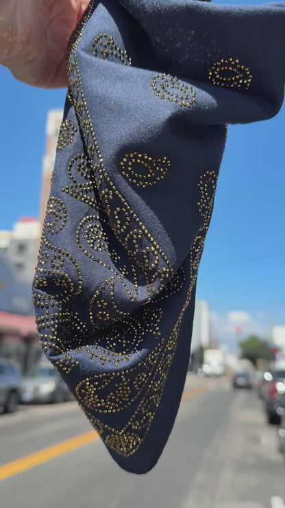 NEW!! Rhinestone Bandana in Navy