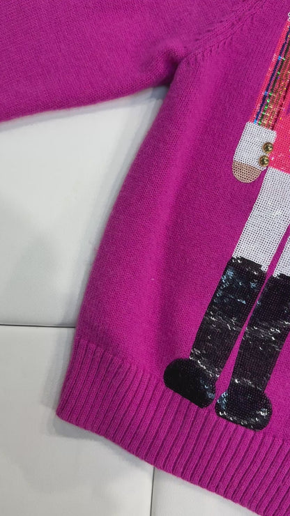 NEW!! Sequin Nutcracker Cardigan in Pink
