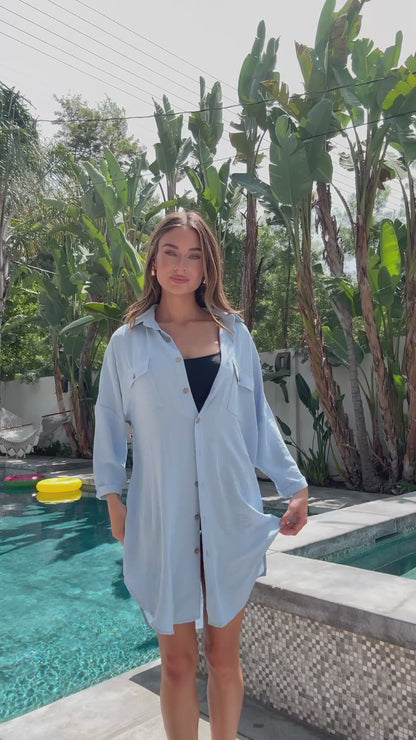 FINAL SALE!! Paradise Cover Up in Blue