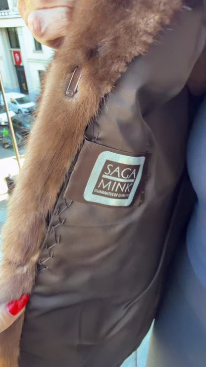 #104 Vintage Demi Buff Mink Jacket Size Medium/Large