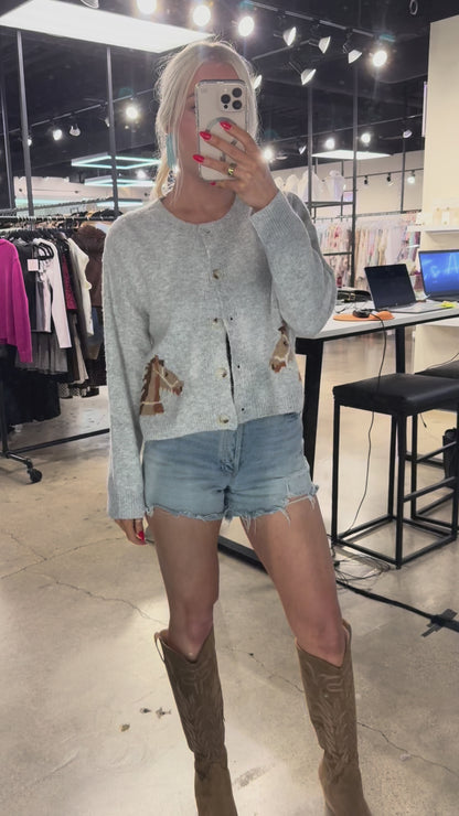 NEW!! Horse Cardigan in Grey