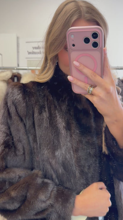 #29 Vintage Mahogany Mink Coat Size XS/S