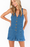 AS SEEN ON LILYAN COLE!! San Diego Denim Romper by Show Me Your MuMu