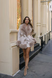 NEW!! Houston Fur Coat in Beige