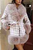 NEW!! Houston Fur Coat in Beige