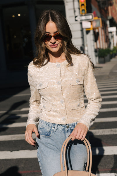 NEW!! Paris Awaits Sequin Jacket