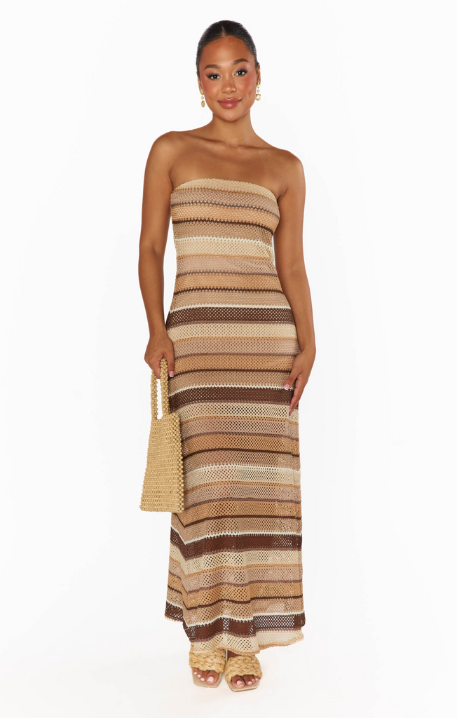 AS SEEN ON WHITNEY RIFE!! Taylor Tube Dress Neutral Crochet by Show Me Your Mumu