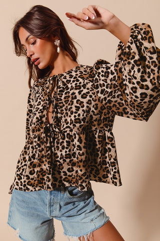 NEW!! Camille Leopard Top